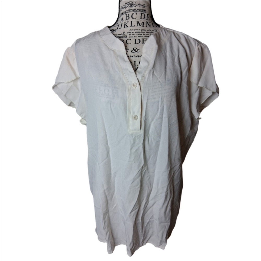 VDJ 2x Womens Blouse Ruffle Sleeve